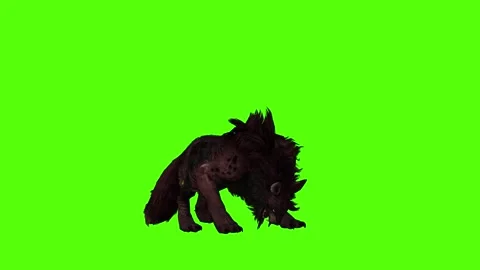 Worg Pass out Green Screen Animation 4k Rendering Video stock 296210511