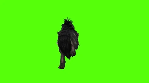 Worg Running Fast Green Screen Animation 4k Rendering Stock Footage 296209300