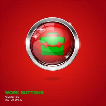 Work 3D Buttons Christmas Edition Stock Illustration