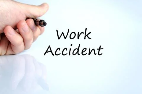 Work accident text concept Stock Photos