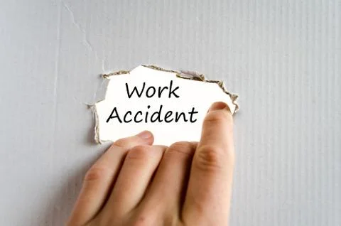 Work accident text concept Stock Photos