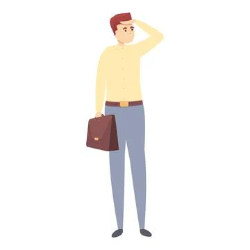Work agency icon cartoon vector. Office people Stock Illustration