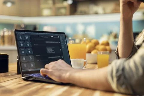 Work with AI tools, virtual assistant artificial intelligence, machine learning 写真素材