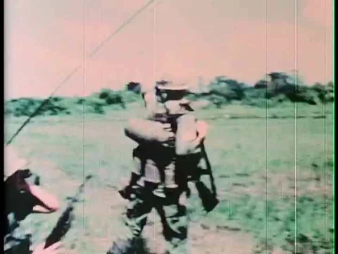 The work of the air evacuation command in Vietnam in 1966 in an air medical Stock Footage 75097604
