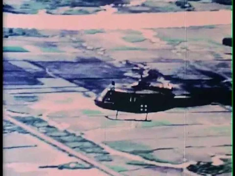 The work of the air evacuation command in Vietnam in 1966 in an air medical Stock Footage 75097613