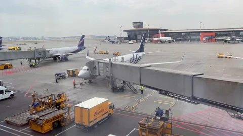 The work of the Airport Planes Video stock 232169071