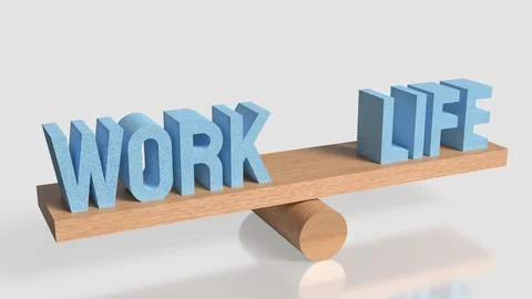 The Work and Life for Background concept 3d Rendering. Stock Photos