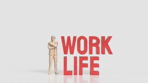 The Work and Life for Background concept 3d Rendering. Stock Photos
