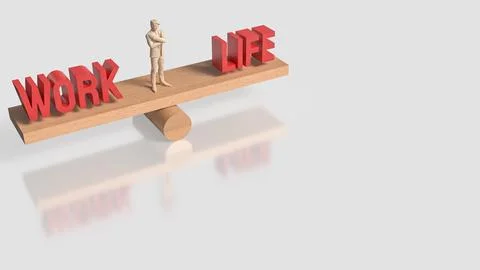 The Work and Life for Background concept 3d Rendering. Stock Photos