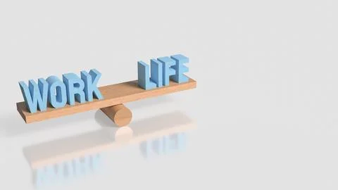 The Work and Life for Background concept 3d Rendering. Stock Photos