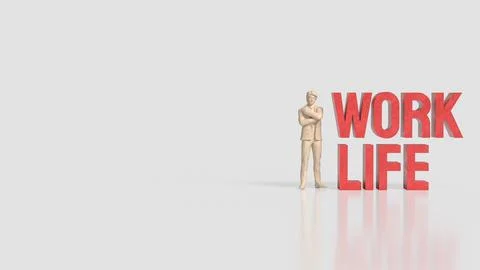 The Work and Life for Background concept 3d Rendering. Stock Photos