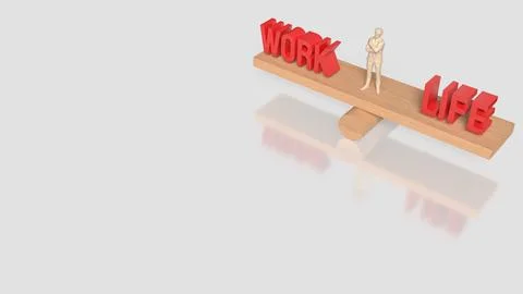 The Work and Life for Background concept 3d Rendering. Stock Photos