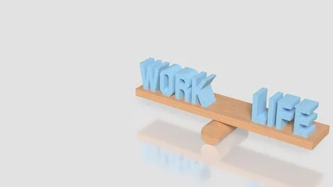 The Work and Life for Background concept 3d Rendering. Stock Photos