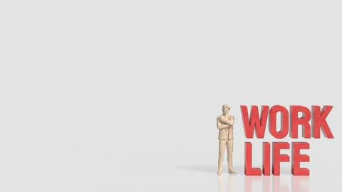 The Work and Life for Background concept 3d Rendering. Stock Photos