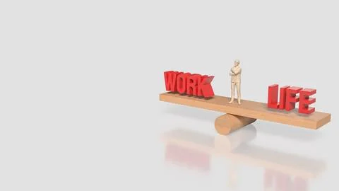 The Work and Life for Background concept 3d Rendering. Stock Photos