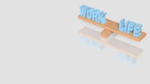 The Work and Life for Background concept 3d Rendering. Stock Photos