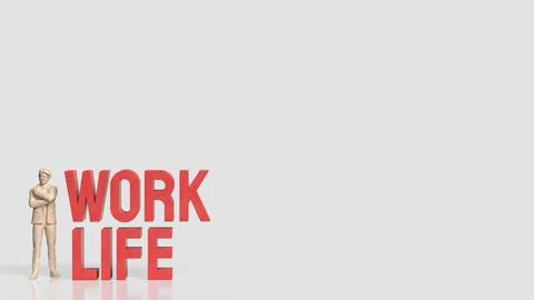 The Work and Life for Background concept 3d Rendering. Stock Photos