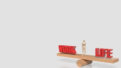 The Work and Life for Background concept 3d Rendering. Stock Photos