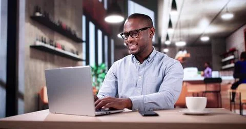 Work And Study On Laptop Computer Foto stock