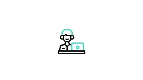 Work Animated Icon Stock Footage 320236651