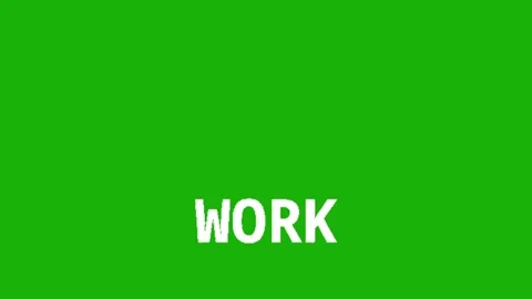Work animation on green screen 库存影片 334418105