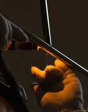 Work with argon welding Stock Photos