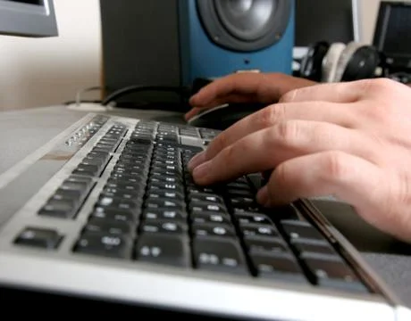 Work in audio studio Stock Photos