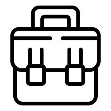 Work bag case icon outline vector. Sleep breakfast Illustrazione stock