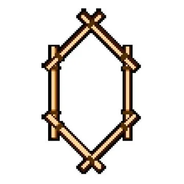 Work bamboo frame pixel art vector illustration Stock-Illustration