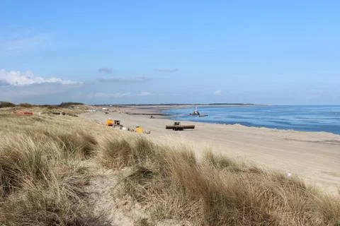 Work at the beach Stock Photos
