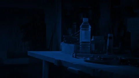 Work Bench Inside Garage At Night Vídeos de archivo 275194897