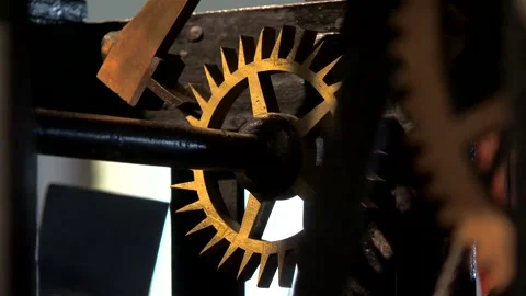 Work of the big Clock machinery. Stock Footage 255227267