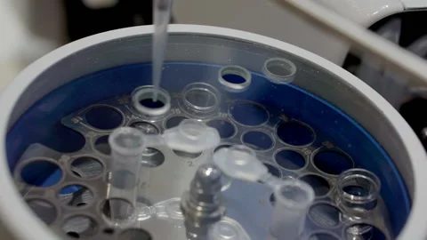 The work of a biochemical analyzer. Stock Footage 153047627