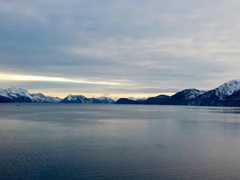 Work boats doing there thing in Alaska Stock Photos