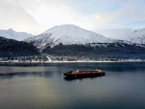 Work boats doing there thing in Alaska Stock Photos