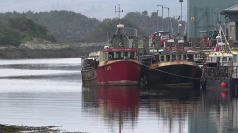 WORK BOATS IN SCOTLAND Stock Footage 67891622