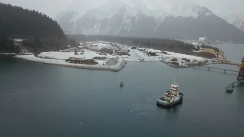 Work boats in Seward Alaska Stock Footage 101608499