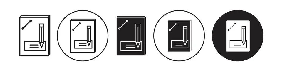 Work book icon vector set collection for web Stock Illustration