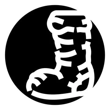 Work boot icon design for walking and travel Illustrazione stock