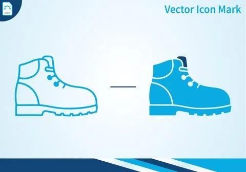 Work boot icon outline and solid vector illustration. Stock Illustration