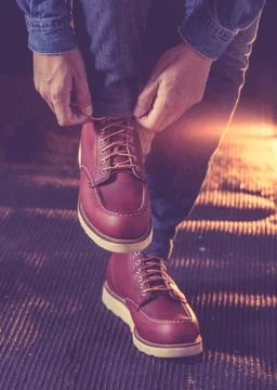 Work boot Stockfoto's