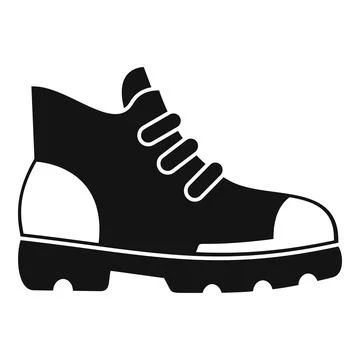 Work boot safety shoe icon black silhouette イラスト素材