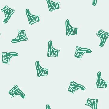 Work boots civil engineer glyph seamless pattern Illustrazione stock