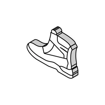 Work boots civil engineer isometric icon vector illustration Stock Illustration