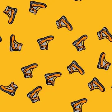 Work boots civil engineer vector seamless pattern Stockillustratie