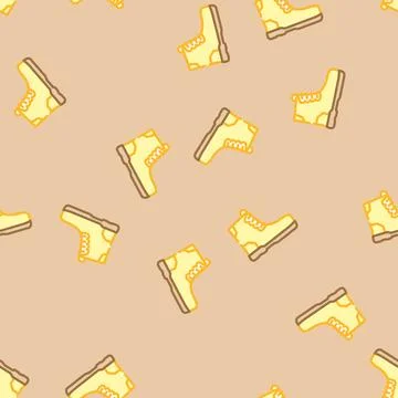 Work boots civil engineer vector seamless pattern イラスト素材