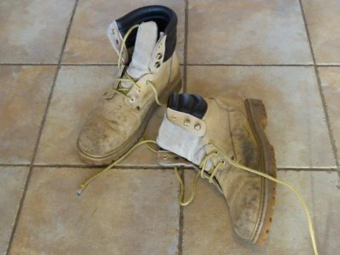 Work boots Stock Photos