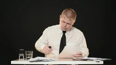 Work boss stapler paper Stock-Footage 20486067