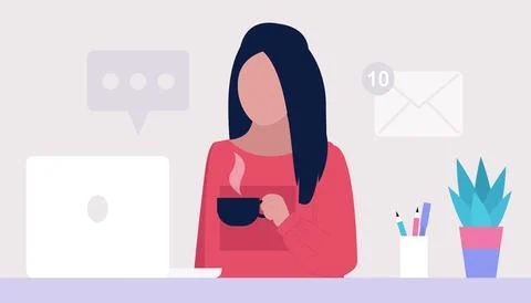 Work break concept Stock Illustration