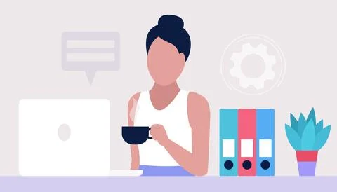 Work break concept Stock Illustration